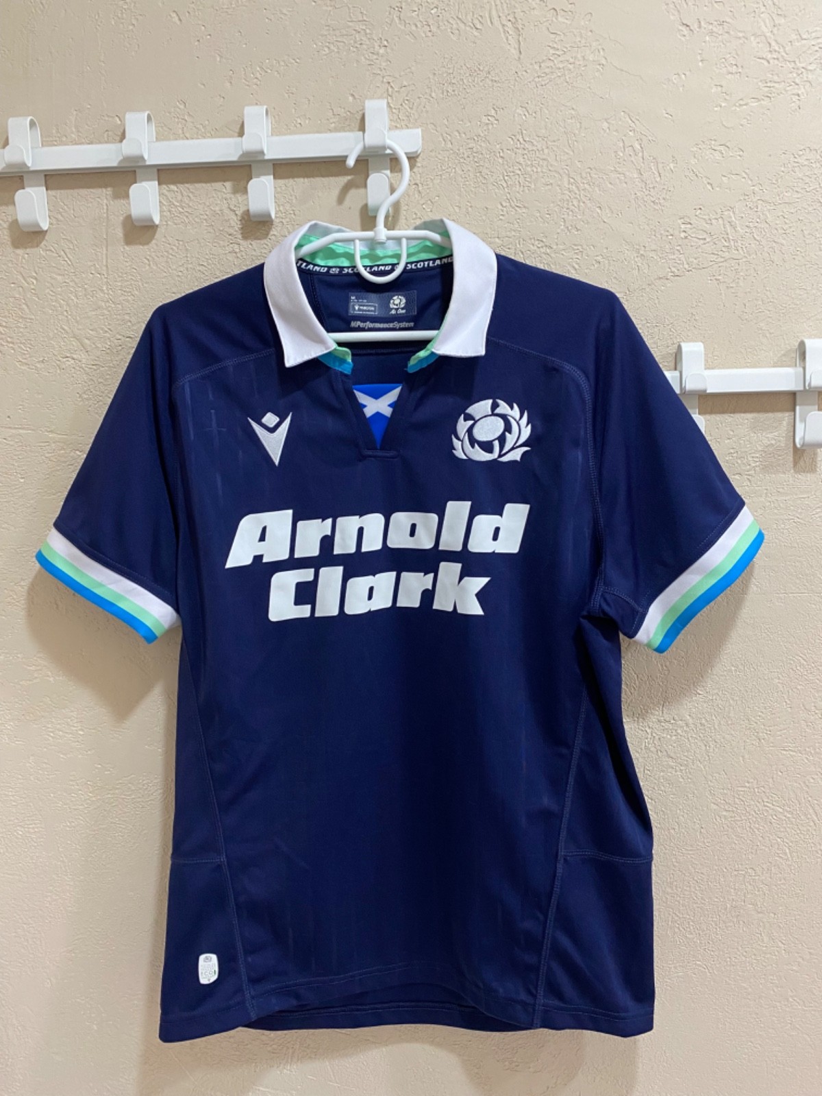Scotland Home Rugby Union Shirt Macron Jersey Size M