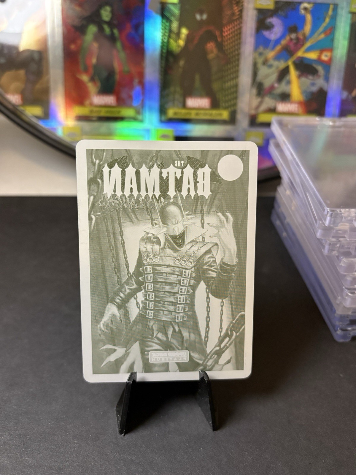2026 Upper Deck DC Platinum The Batman Who Laughs VC Yellow Printing Plate 1/1