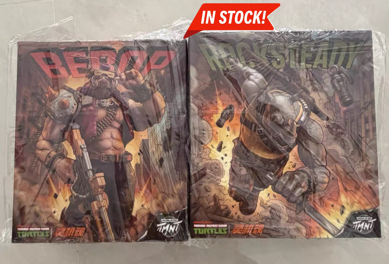 LING JIHUN TMNT Bebop & Rocksteady 1/10 Scale Action Figure Official IN STOCK