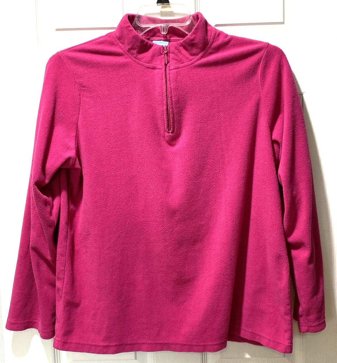 Comfort Corner Polar Fleece Pullover Top 1/4 Zip Long Sleeve Warm Soft Size L 