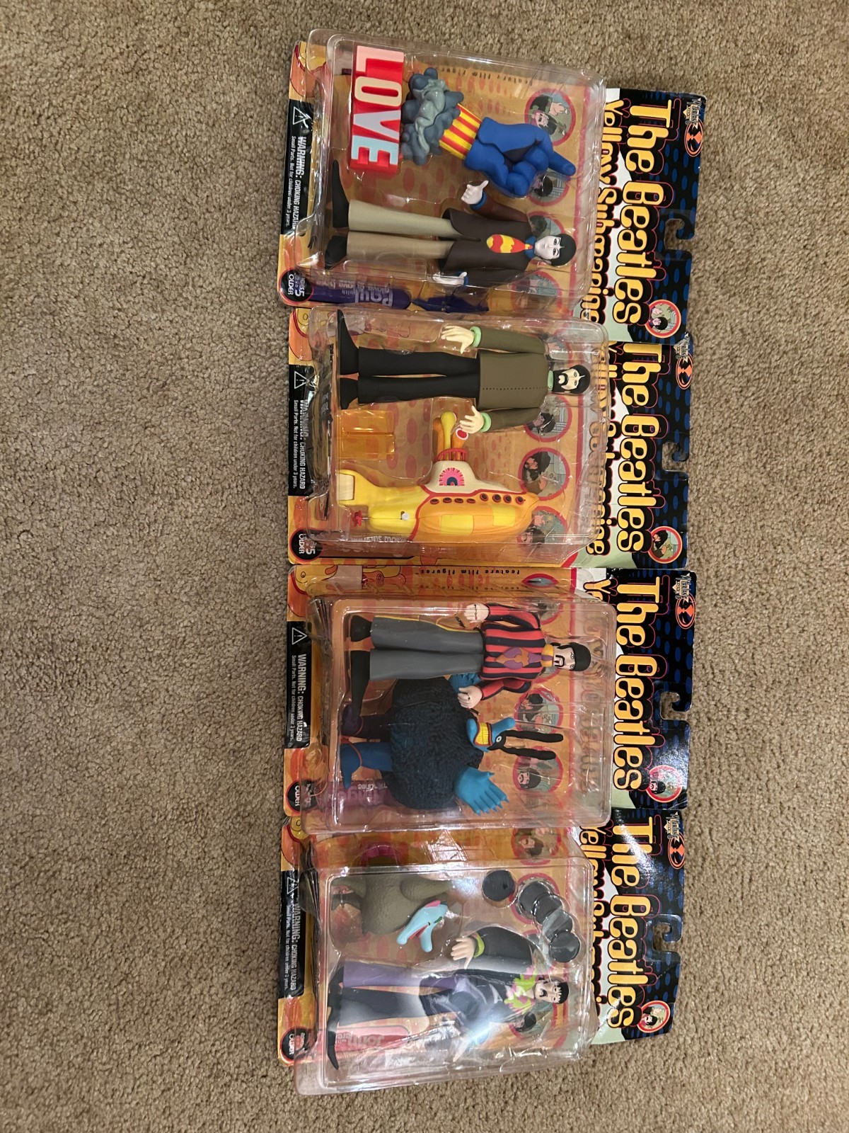 THE BEATLES Yellow Submarine Collection Set of 4, Vintage 1999 McFarlane Toys THE BEATLES Yellow Submarine Collection Set of 4, Vintage 1999 McFarlane Toys