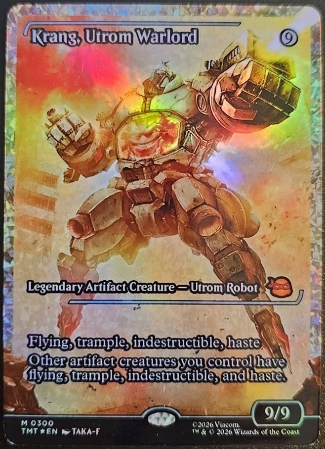 Krang, Utrom Warlord (Showcase Foil) Teenage Mutant Ninja Turtle Playtest Card Krang, Utrom Warlord (Showcase Foil) Teenage Mutant Ninja Turtle Playtest Card