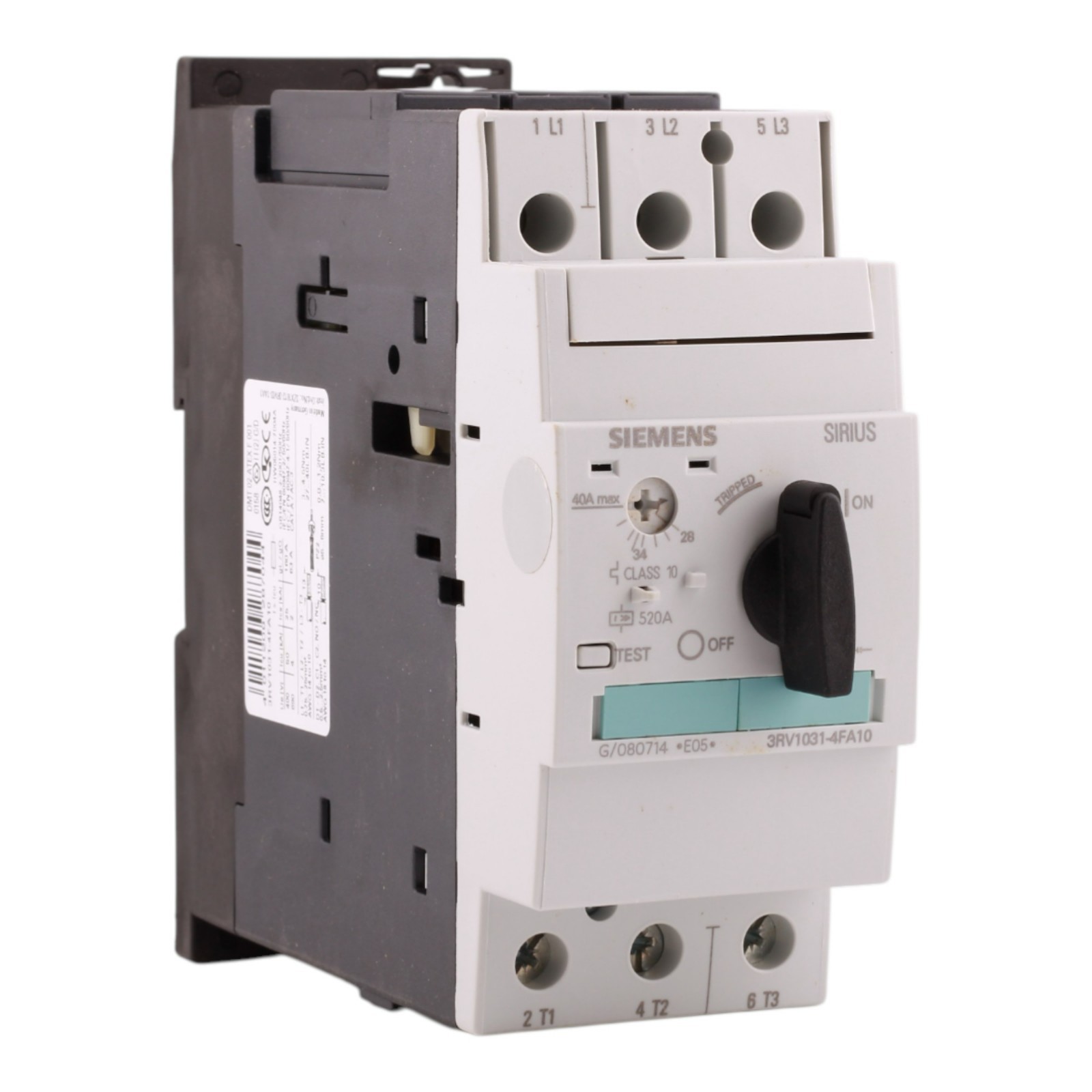 NEW Siemens SIRIUS 3RV1031-4FA10 28-40A 3P 690V Motor Protection Circuit Breaker NEW Siemens SIRIUS 3RV1031-4FA10 28-40A 3P 690V Motor Protection Circuit Breaker