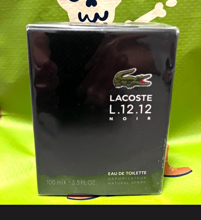 Lacoste L.12.12 Noir Eau de Toilette Spray, Regular Size 3.3 fl oz