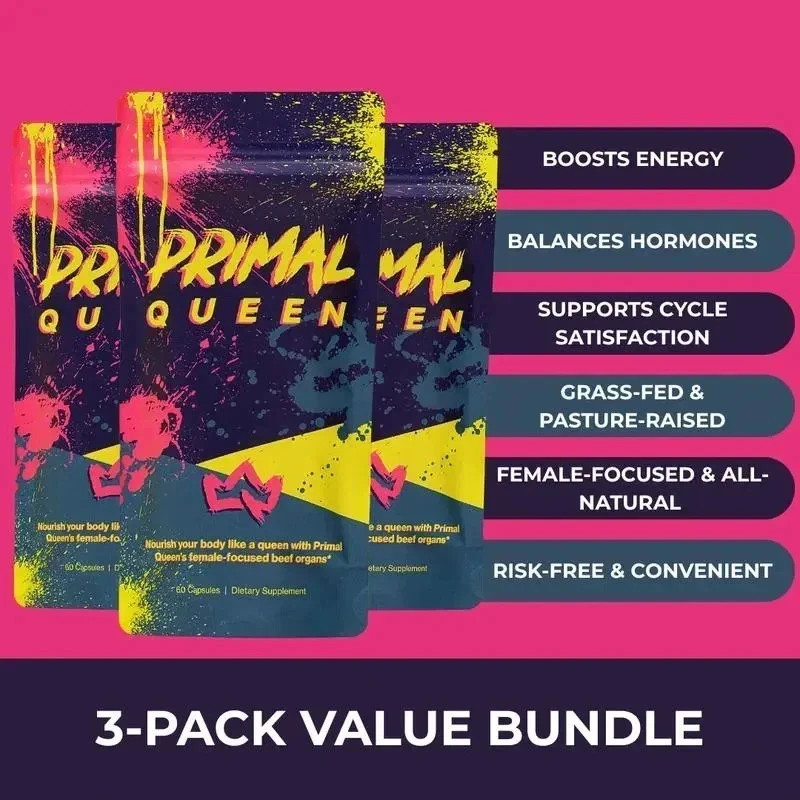 3PCS Primal Queen Supplement for Women 60 CountsBeef Organ 3PCS Primal Queen Supplement for Women 60 CountsBeef Organ