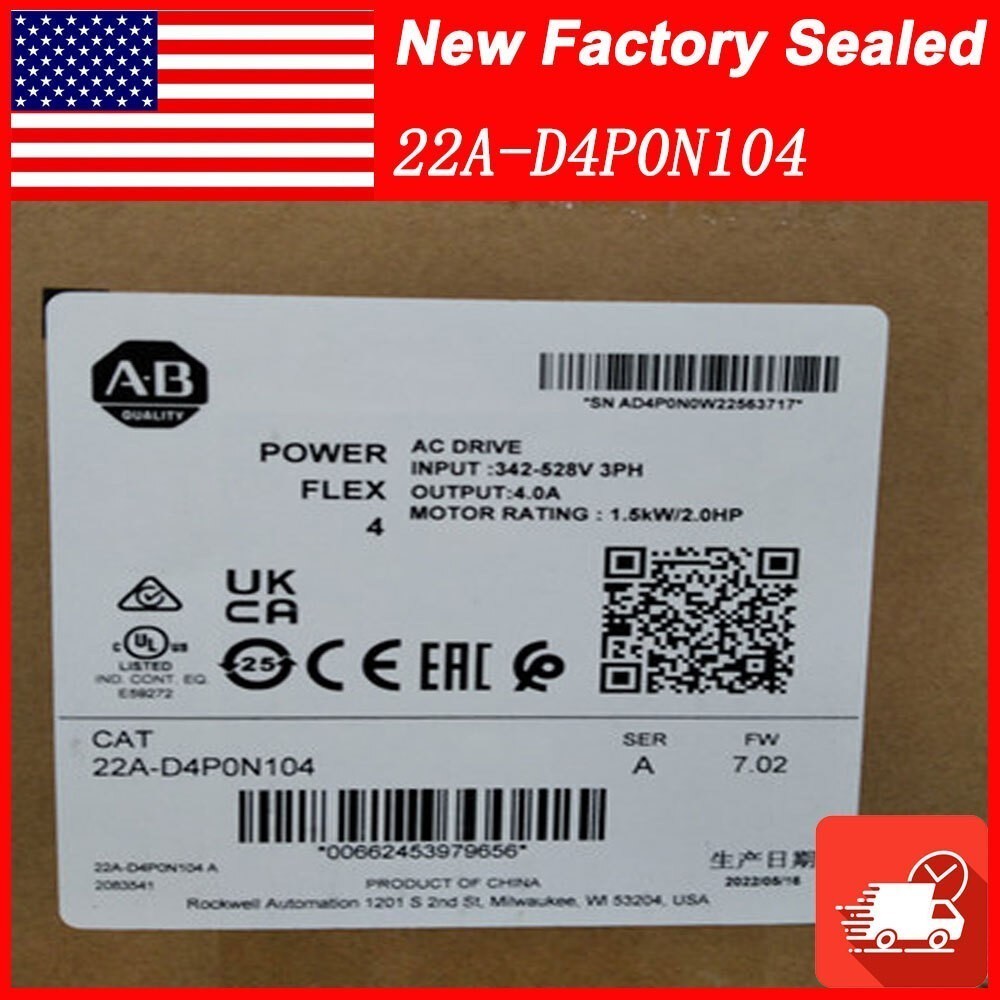 Allen-Bradley 22A-D4P0N104 POWERFLEX AB 22A D4P0N104 US Free Tax Allen-Bradley 22A-D4P0N104 POWERFLEX AB 22A D4P0N104 US Free Tax