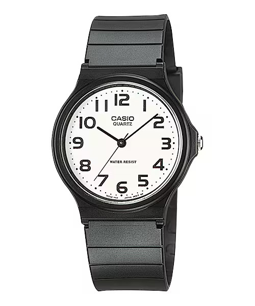 Casio MQ24 Series | Quartz Analog Watch for Men | Black | Water Resistant |