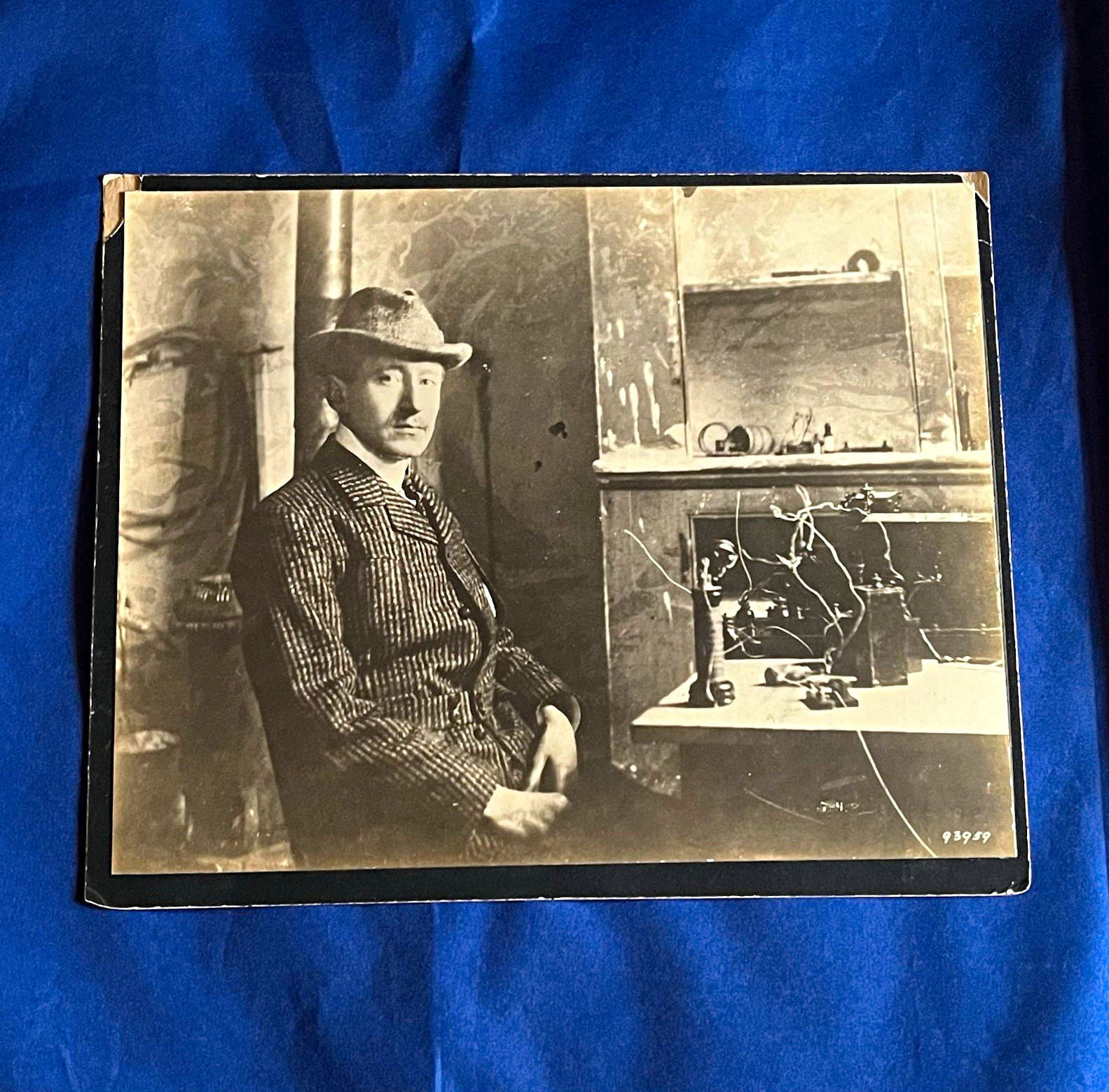 Guglielmo Marconi 1901 St. John\'s Newfoundland Mounted B&W Photograph 10x8