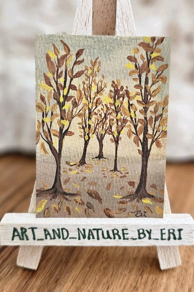 ACEO Original Acrylic Painting Paper art_and_nature_by_eri SCENERY