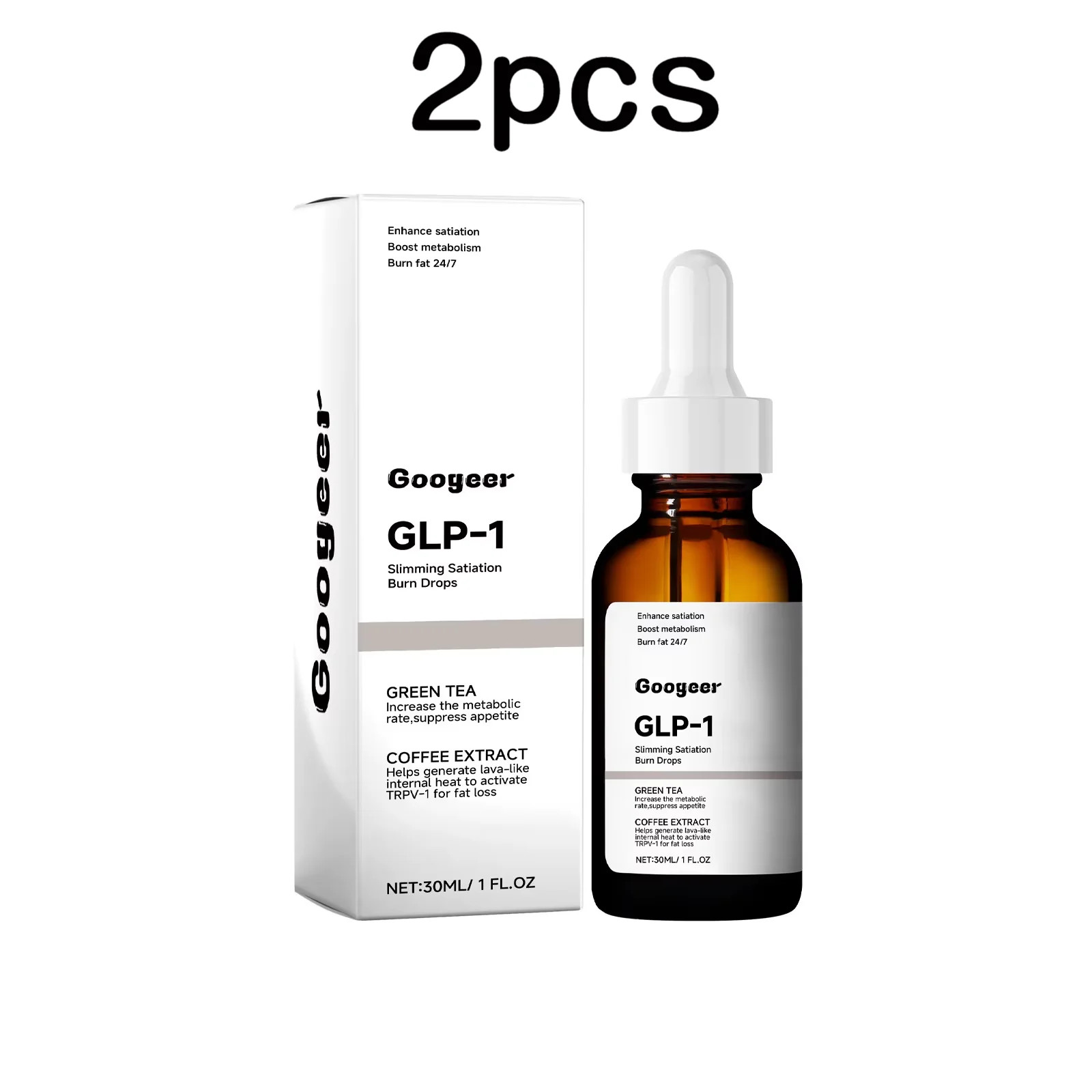 Googeer 30ml Supplement Dietary Drops Boost Digestion Weight Detox Lose - Enhanc