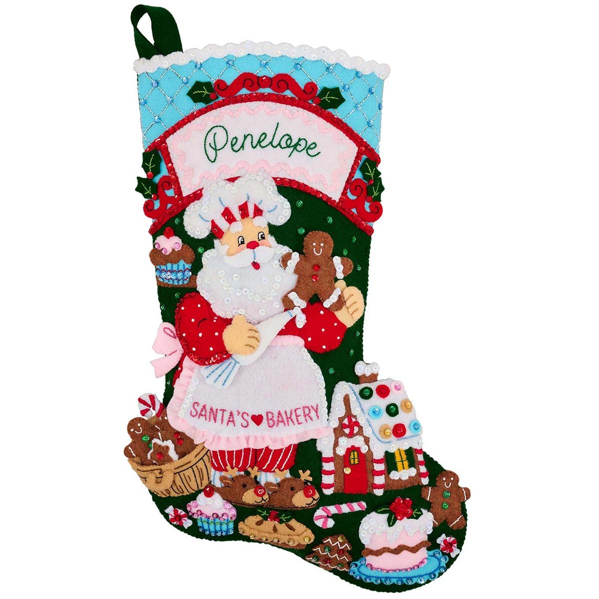 Bucilla® Santa\'s Holiday Bakery Stocking Kit