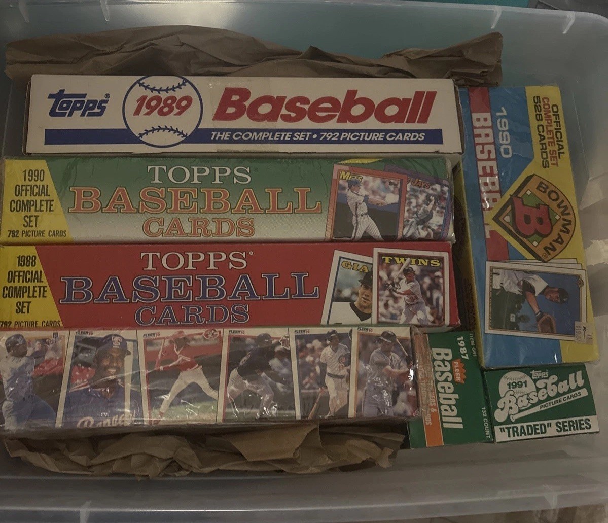 Vintage Complete Sets, Baseball Cards From 1980S And 1990S Topps, Donruss,Bowman