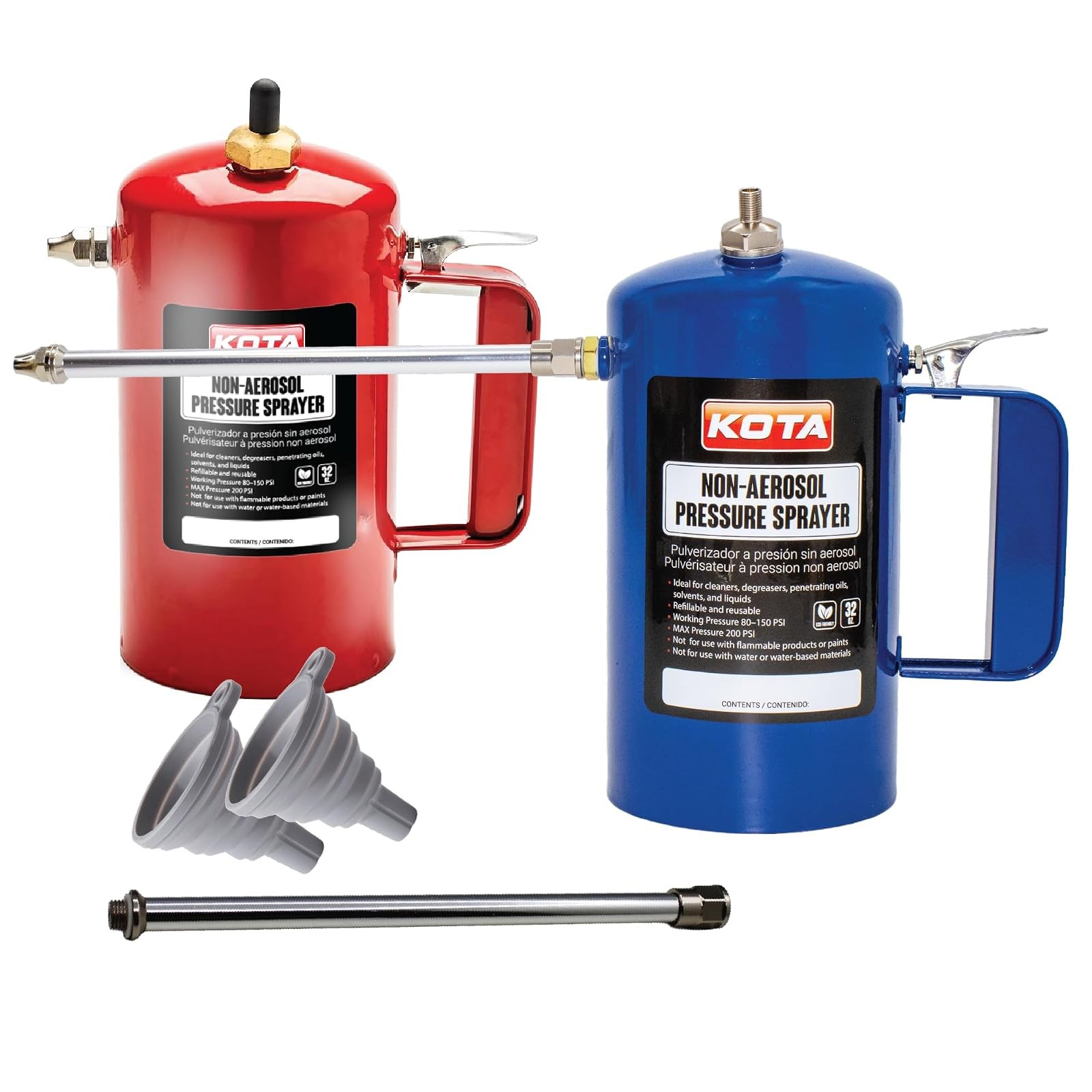 Pressurized Sprayer LAUCO 32oz Non Aerosol Steel