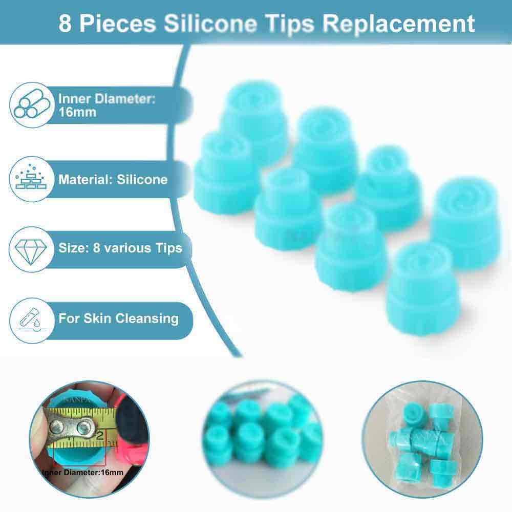 8 Pieces Silicone Tips Soft Hydra Tips Replacement For Hydra Spa Facial Machine