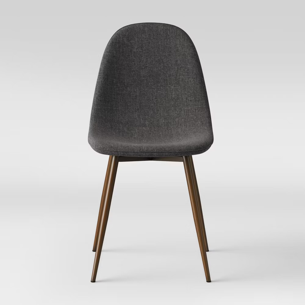 2pk Copley Dining Chairs Dark Gray - Threshold: Upholstered Metal
