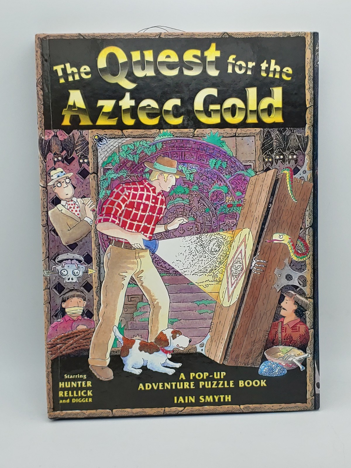 The Quest for the Aztec Gold by Iain Smyth Vintage Pop-up Adventure Puzzle Book The Quest for the Aztec Gold by Iain Smyth Vintage Pop-up Adventure Puzzle Book