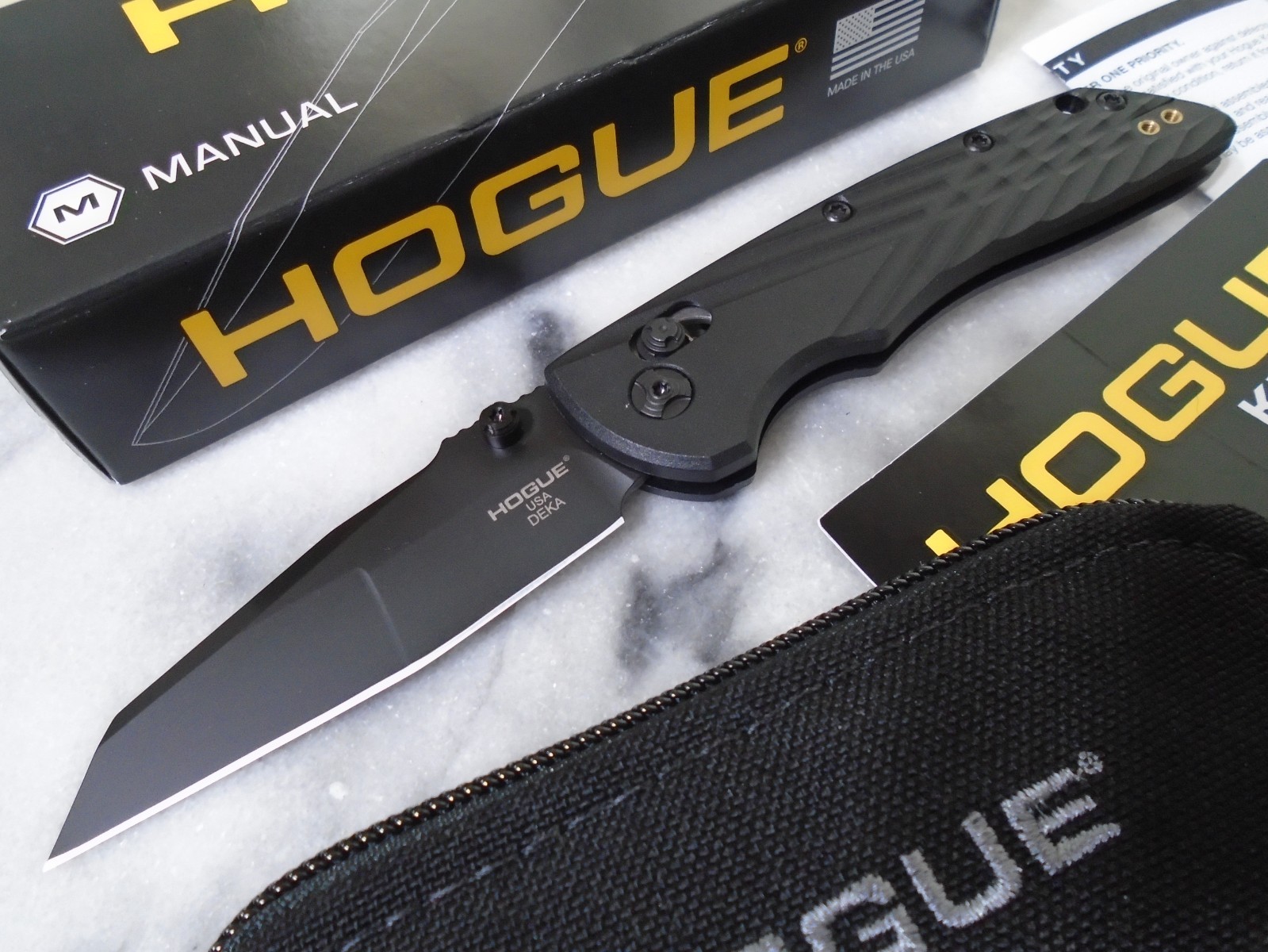 Hogue Deka Able Lock Pocket Knife CPM Magnacut Wharncliffe 24366 ELISHEWITZ USA Hogue Deka Able Lock Pocket Knife CPM Magnacut Wharncliffe 24366 ELISHEWITZ USA