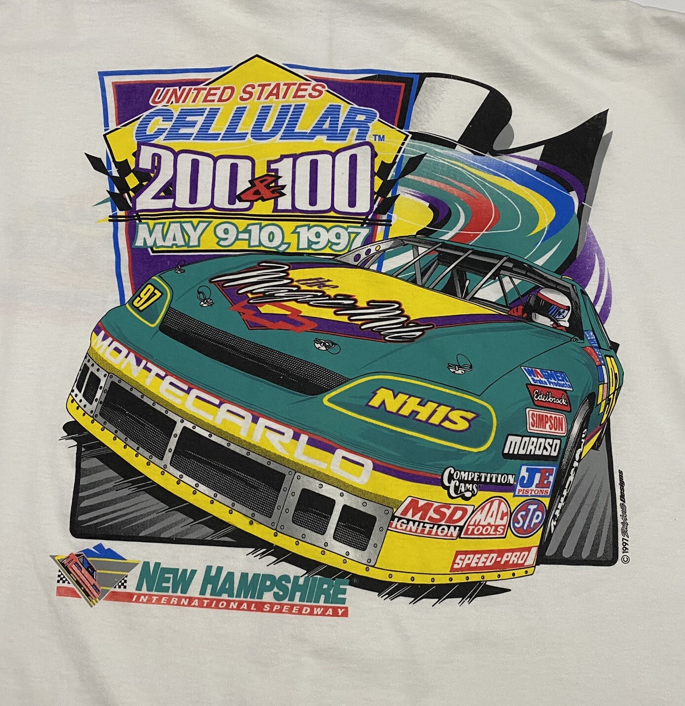 VTG 97 Nascar Shirt Sz XXL NH International Speedway Single Stitch SEE DETAILS