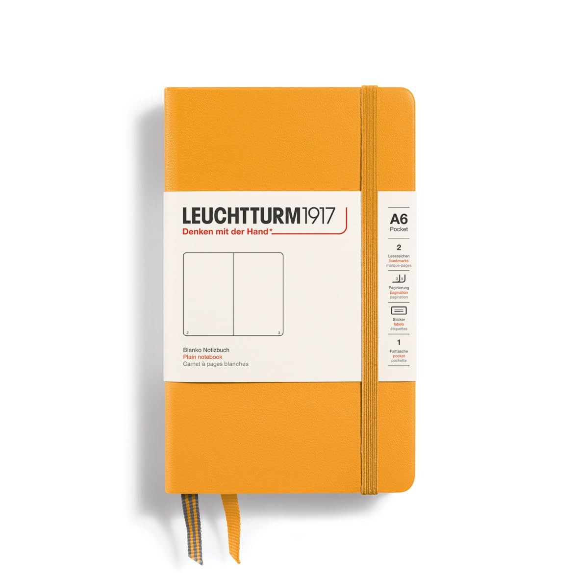 Leuchtturm1917 A6 Blank Notebook Rising Sun 187 Pages Elastic Closure Pocket Leuchtturm1917 A6 Blank Notebook Rising Sun 187 Pages Elastic Closure Pocket