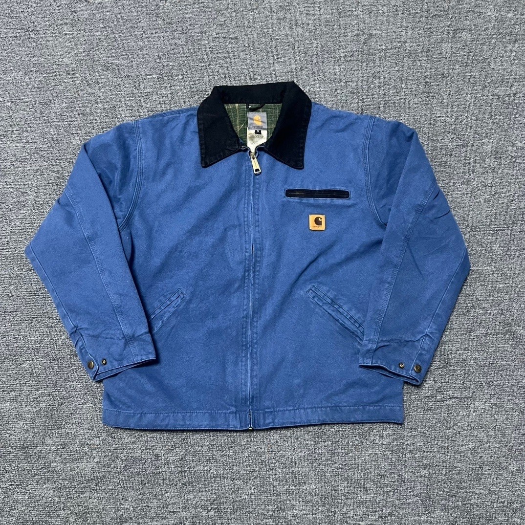 Vintage Carhartt Detroit Jacket Blue Size S-XL