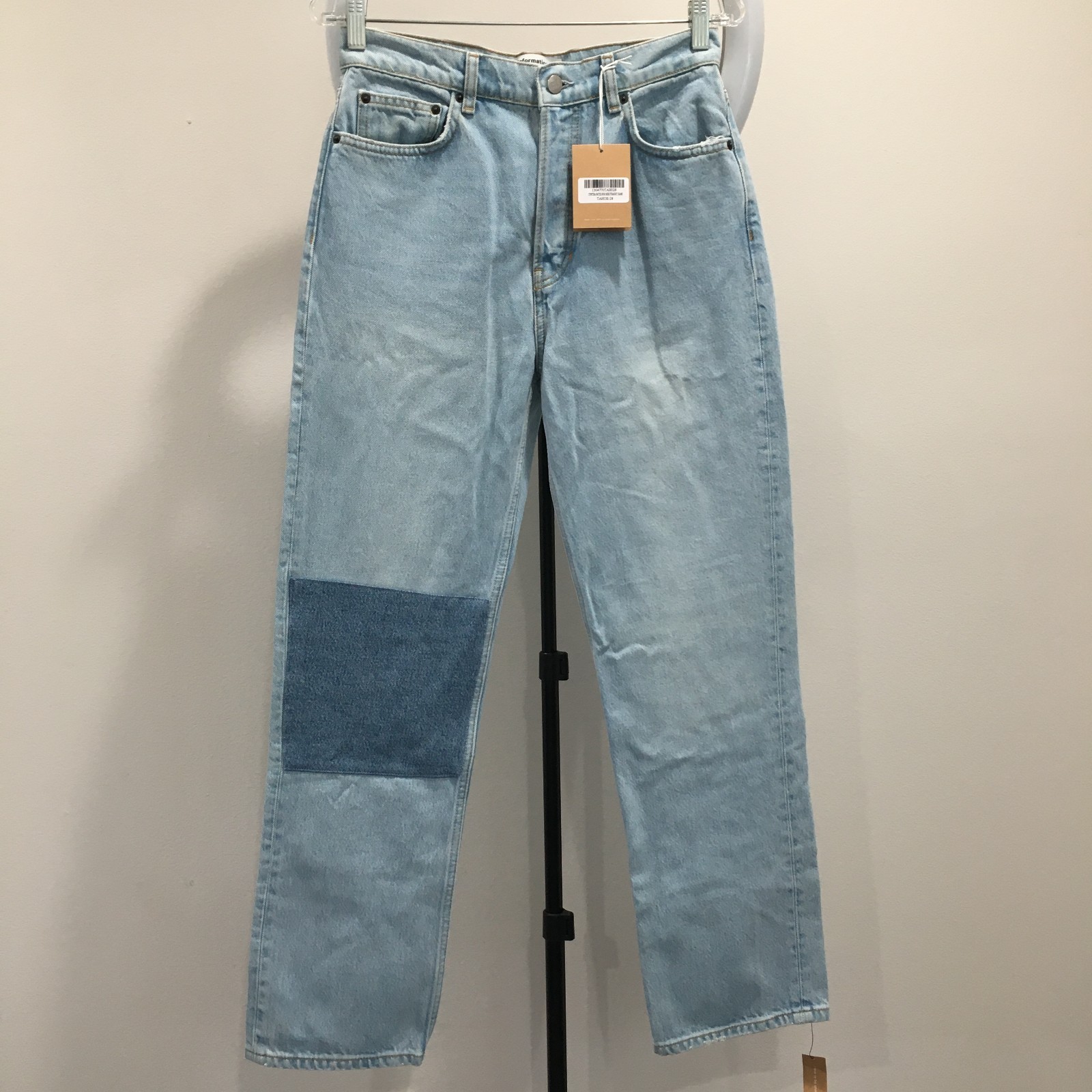 NWT REFORMATION Womens sz 28 Tahoe Wash CYNTHIA Patch High Rise Straight Jeans