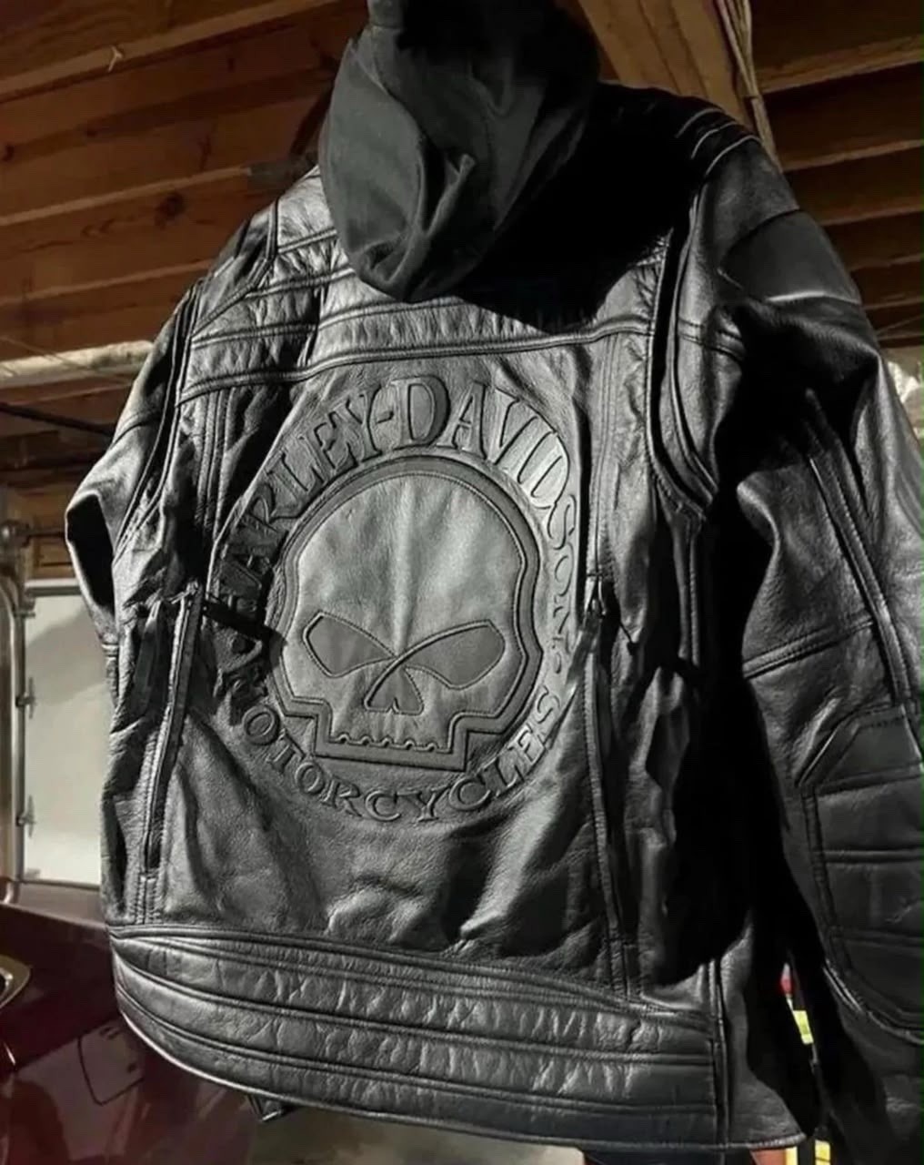 Harley Davidson Men 3 in 1 Motorcycle Leather Jacket Genuine Cowhide Riding Gear