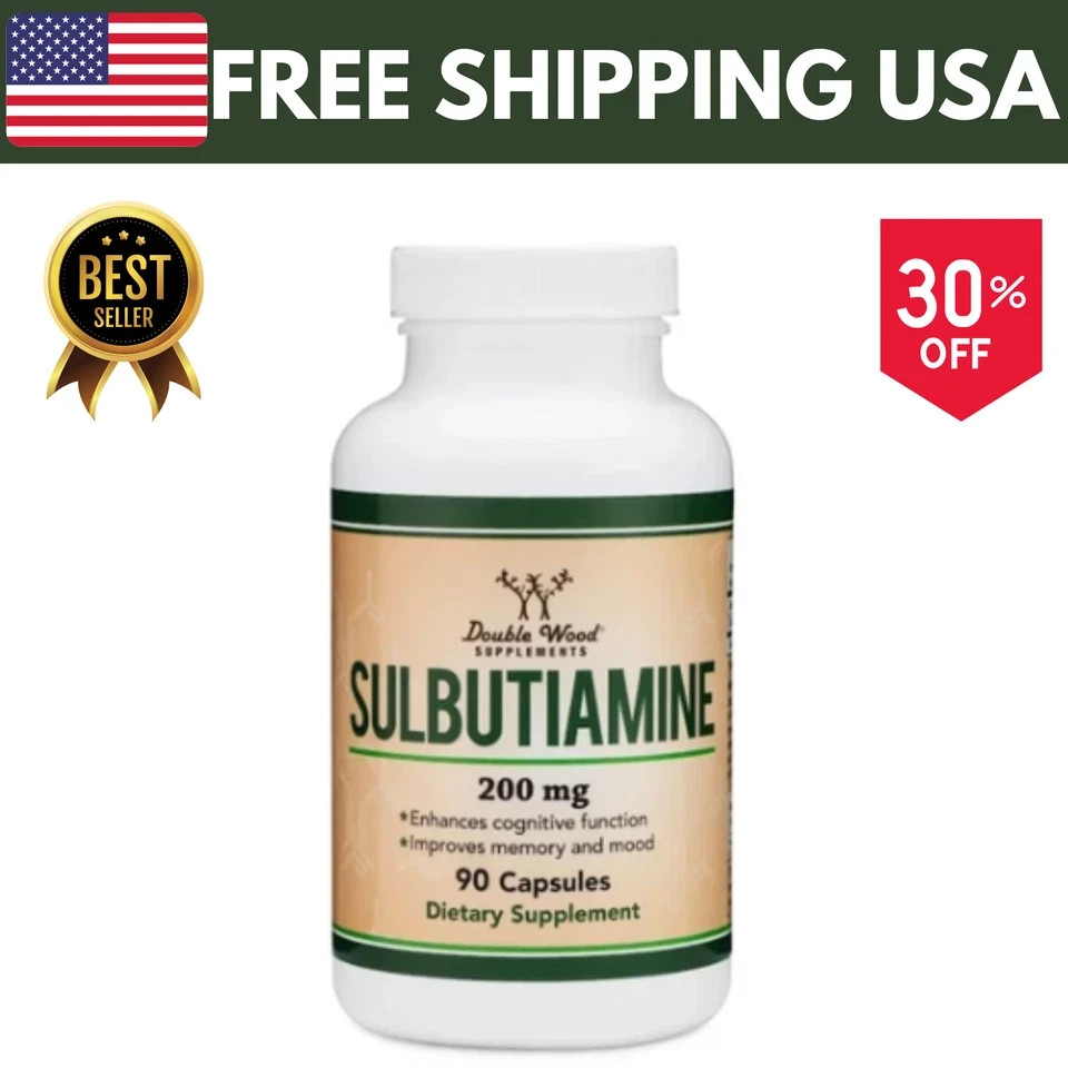 Sulbutiamine, 90 x 200mg Capsules | Memory, Mood, Cognitive Nootropic Supplement