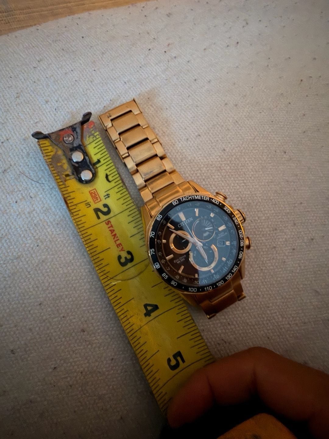 Citizen Eco-Drive PCAT Chronograph Gold-Tone Stainless Steel Watch 43mm