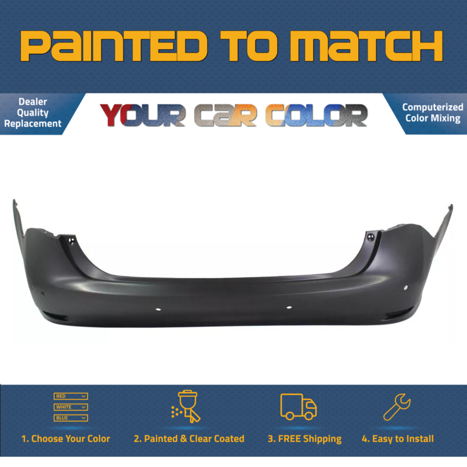 For 2013-2013 LEXUS GS350; Rear Bumper Cover; w/Park Sensor; LX1100160 Painted