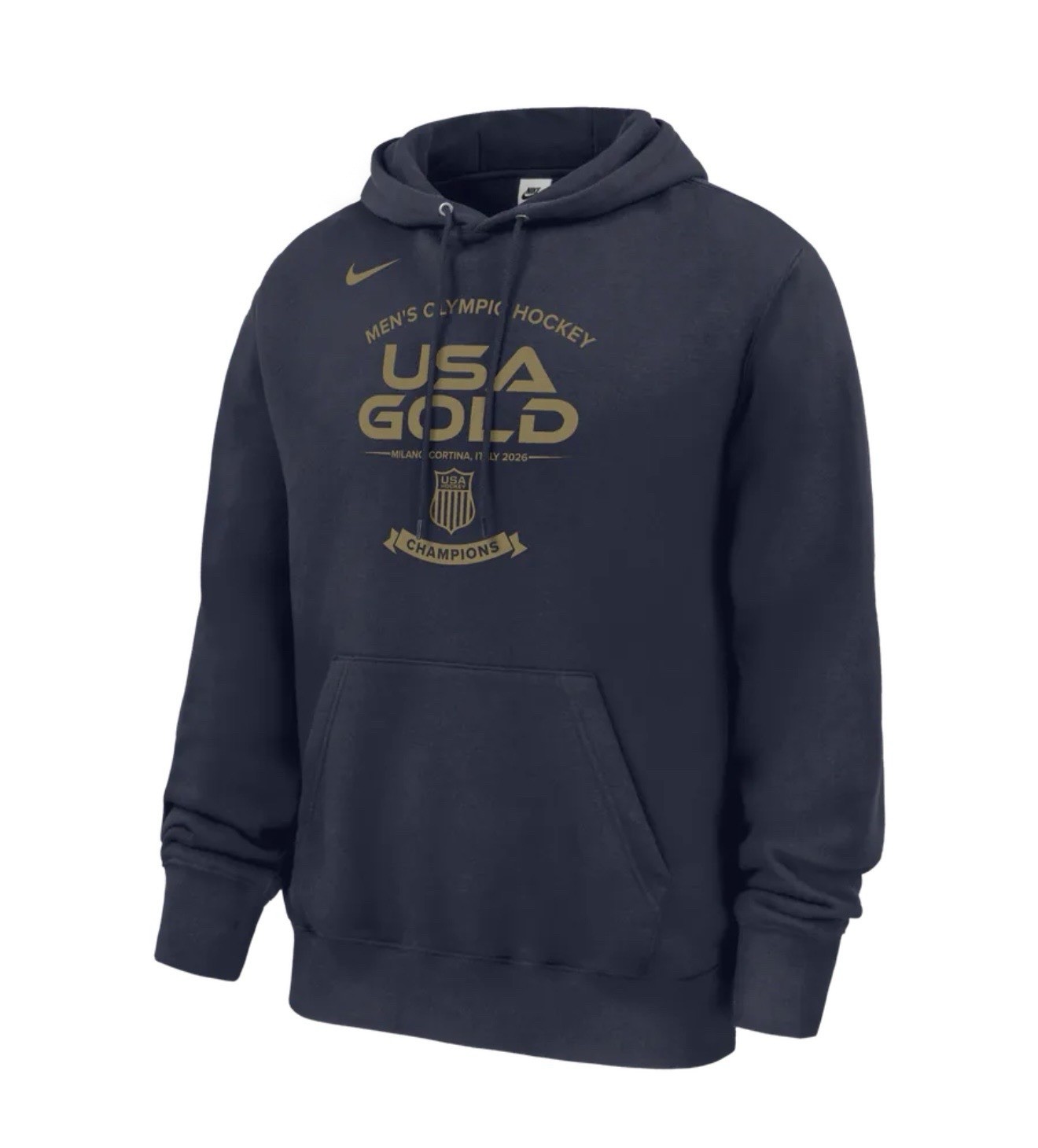 Men's USA Hockey Nike 2026 Winter Olympics Gold Medal Club Fleece Hoodie Size L