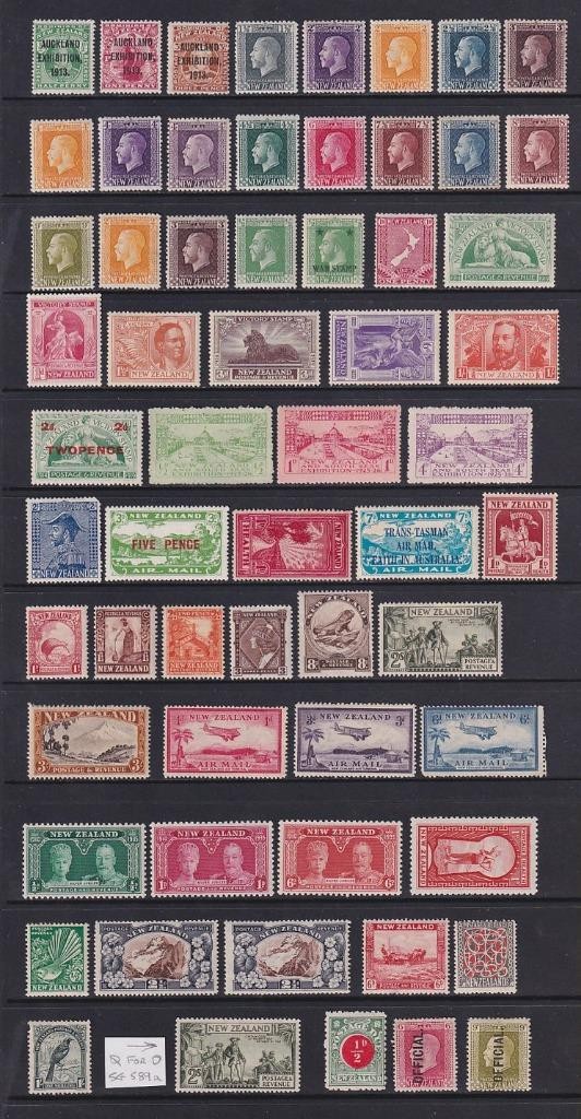 New Zealand, GV 1913 Onward Stamps. Mostly MM, odd MNG. Cat approx £1100