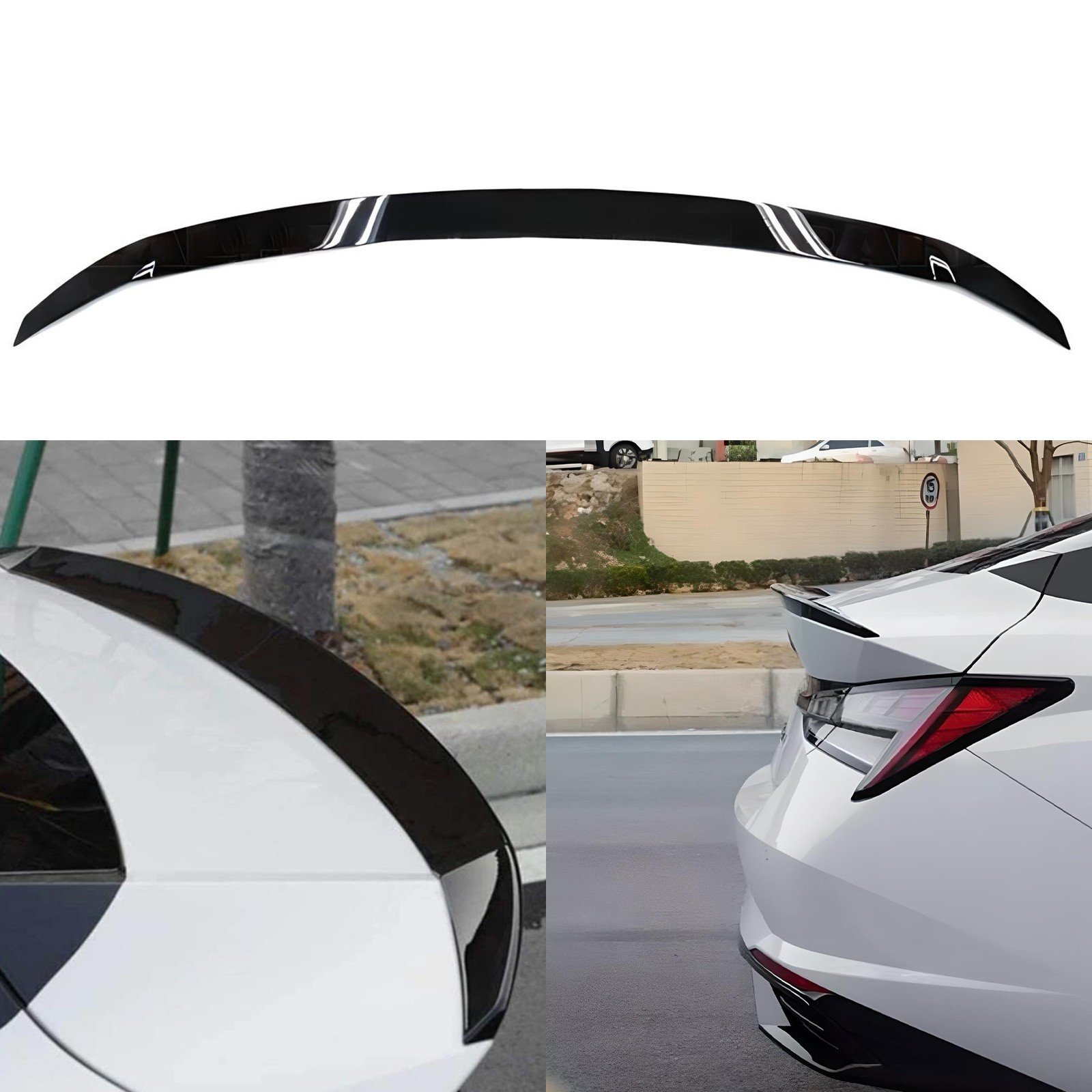 GLOSS BLACK PAINTED Factory Style Spoiler For 2021-2025 Hyundai Elantra Sedan US