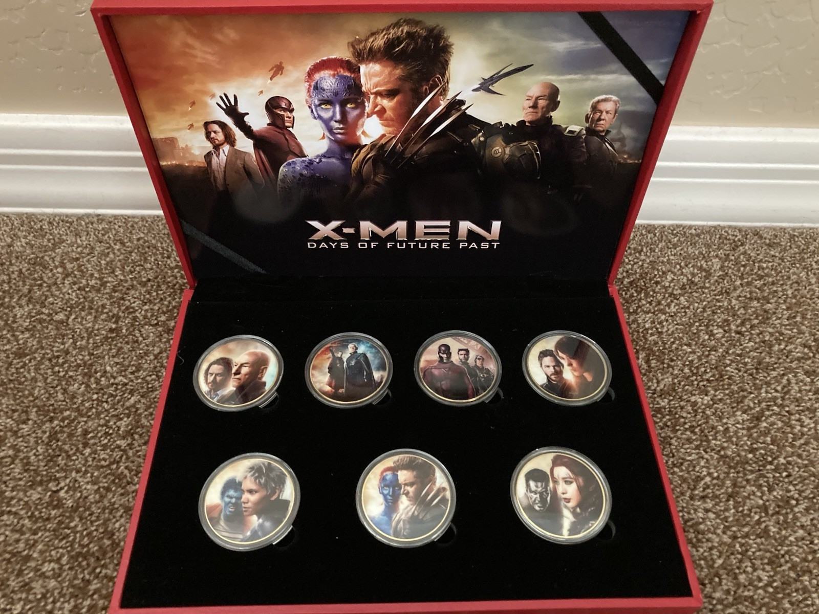 X-Men Days of Future Past KDCI Collectible Coin/Medallion Set 7pc X-Men Days of Future Past KDCI Collectible Coin/Medallion Set 7pc