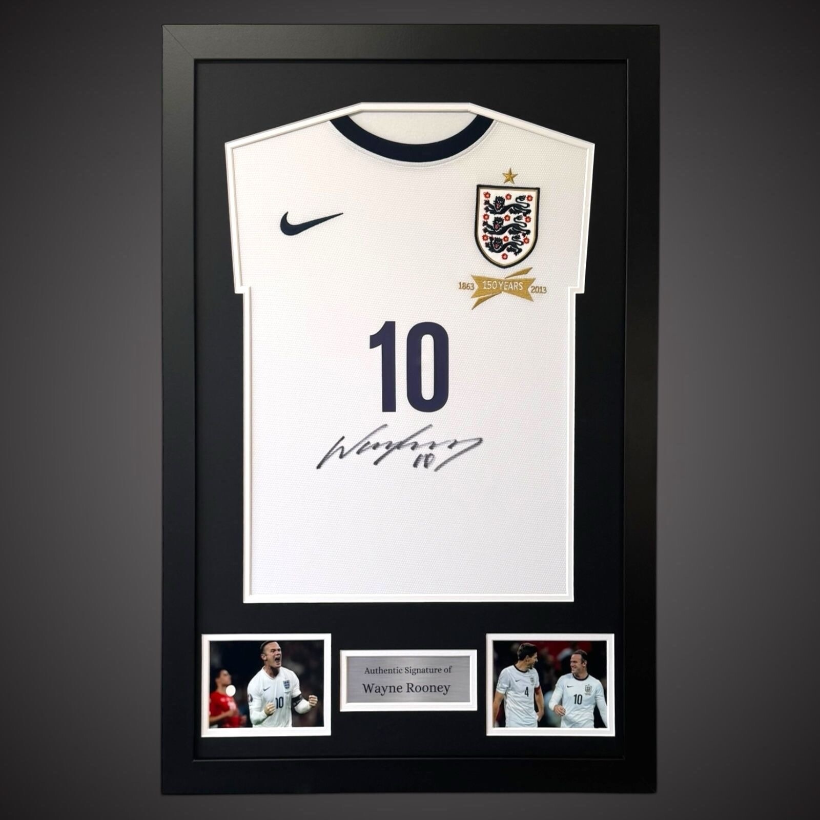 Wayne Rooney Hand Signed 2013/14 Framed England Shirt With COA £185