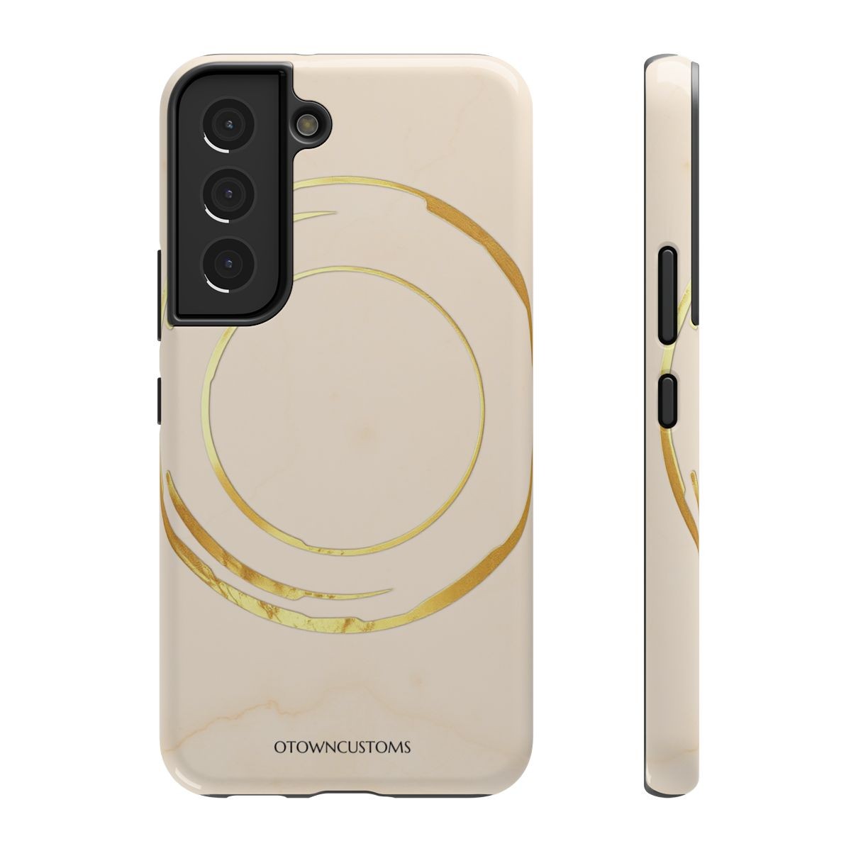 Polished Gold Leaf Swirl Phone Case