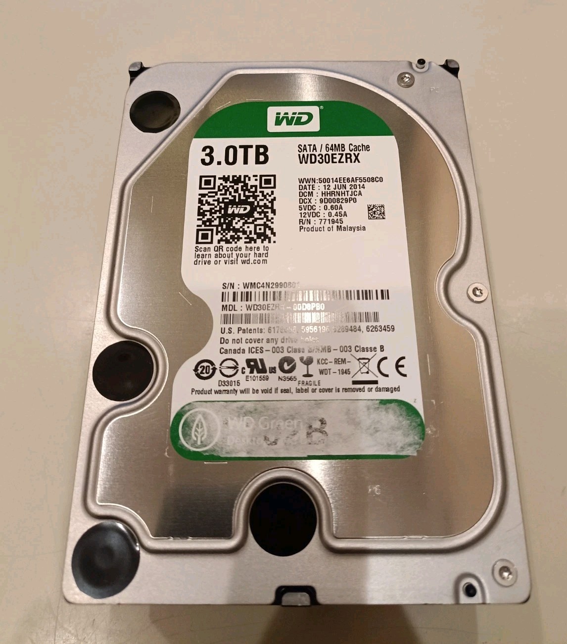 Toshiba, Hitachi and Western Digital 3TB SATA Hard Drives 64MB Cache, 5400RPM