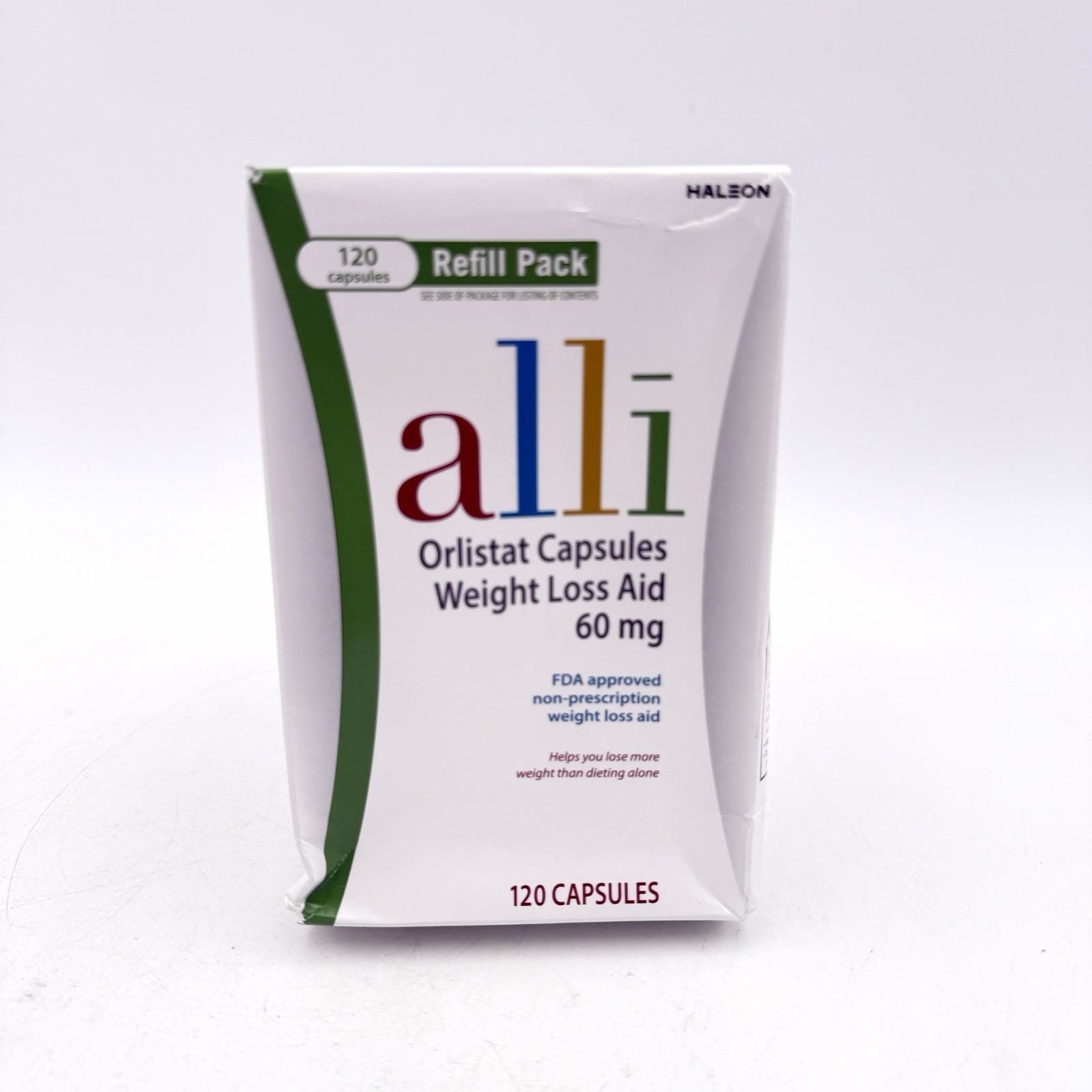 Orlistat Weight Loss Aid Refill Pack 120 Capsules 60 Mg Exp 10/2027