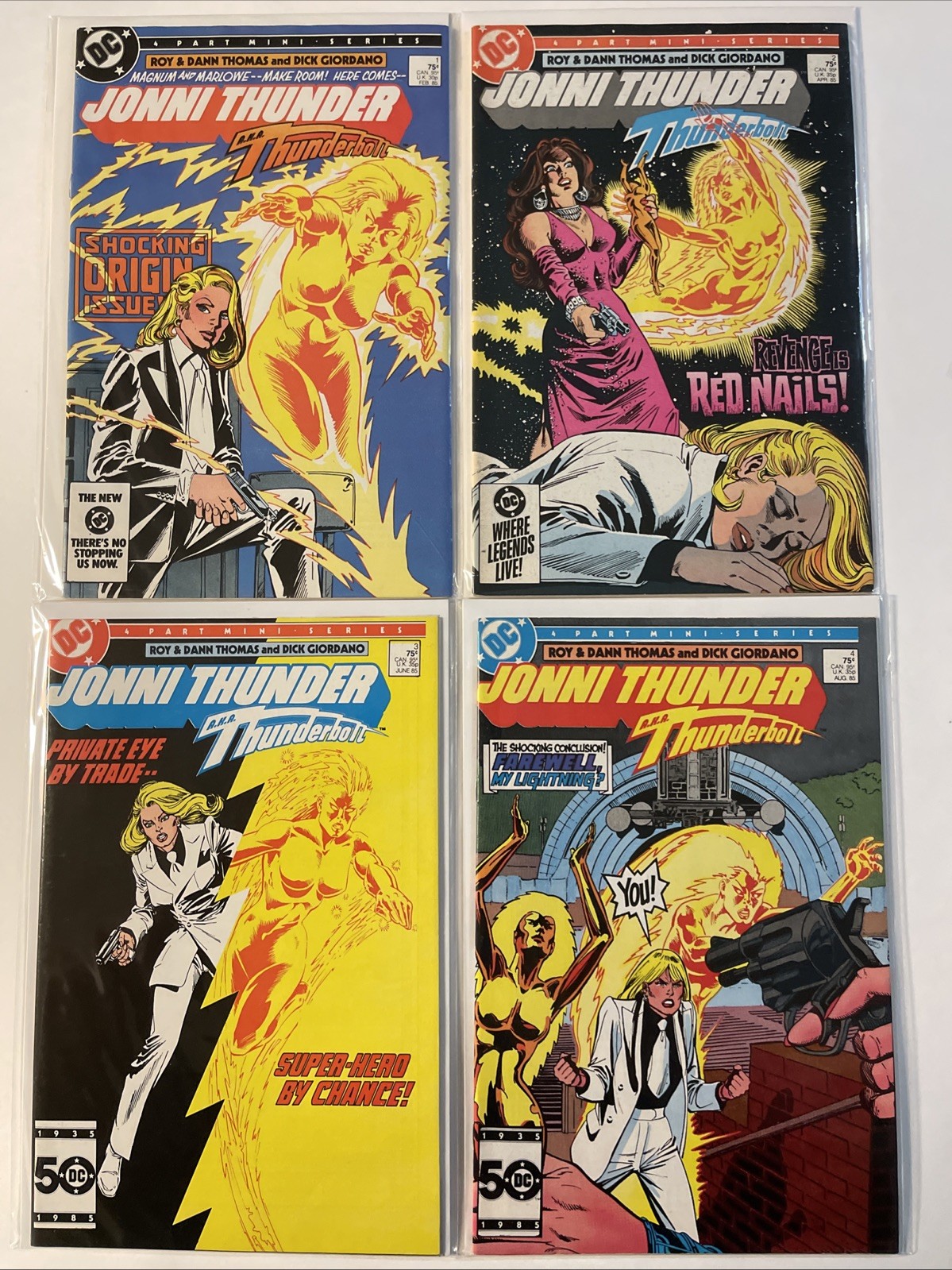 Jonni Thunder #1-4 Complete Set 1 2 3 4 Lot VF/NM (1985 DC Comics)