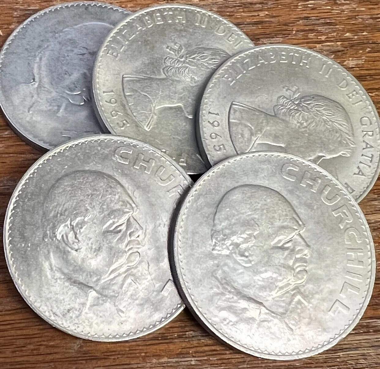 1965 Great Britain Crown - Winston CHURCHILL & Elizabeth II Commemorative KM#910 1965 Great Britain Crown - Winston CHURCHILL & Elizabeth II Commemorative KM#910