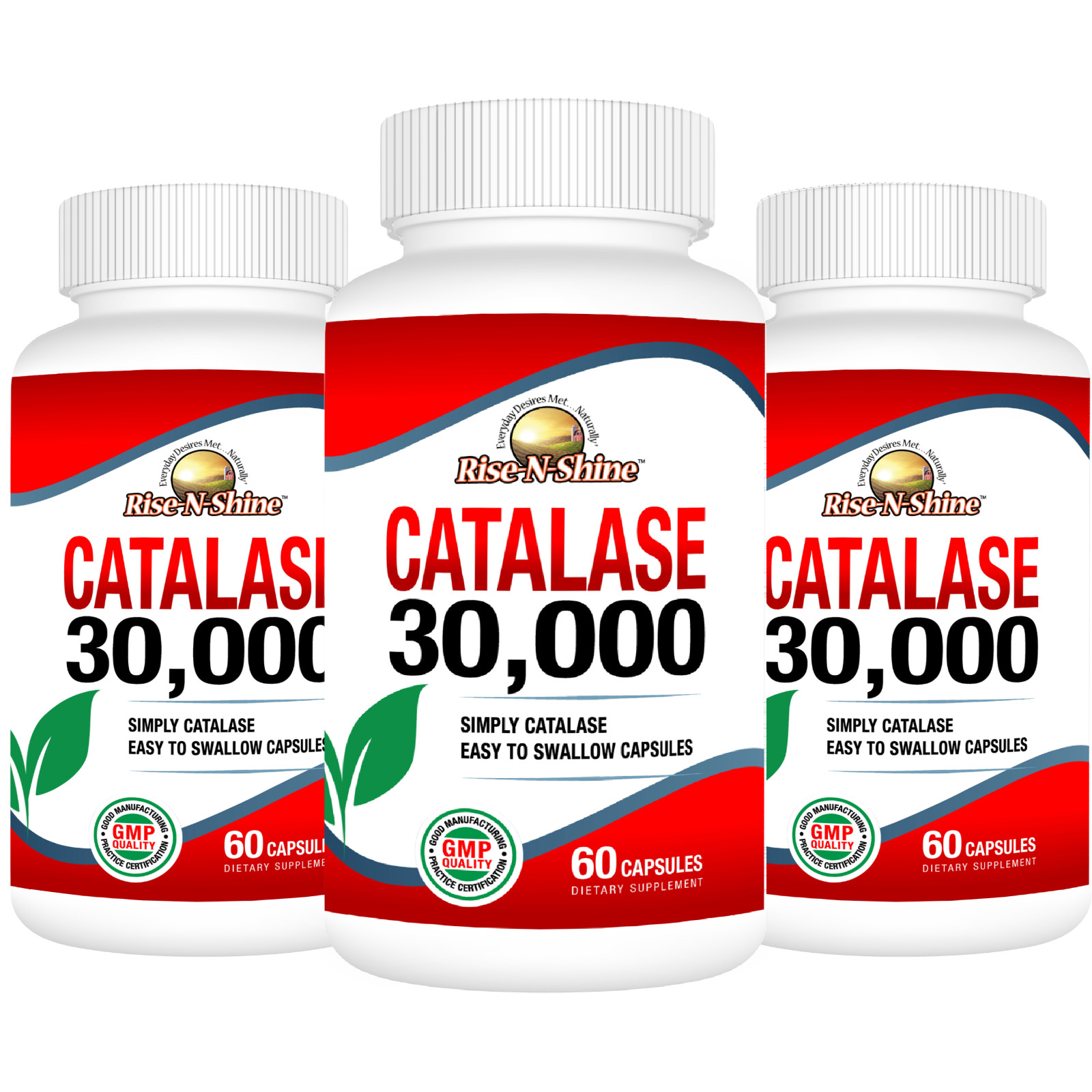 Catalase 30,000 by Rise-N-Shine – Anti-Aging Enzymes - BUY 2 GET 1 FREE 3 PACK