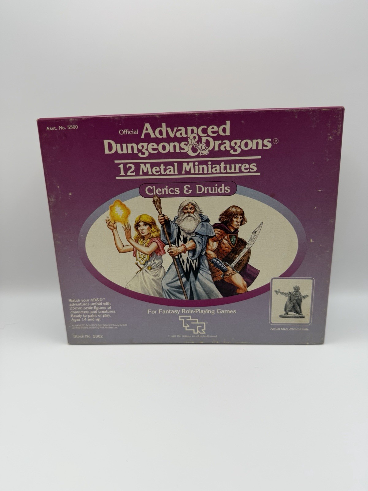 TSR Dungeons & Dragons 5302 Clerics & Druids 12 Metal Miniatures 1983 Painted TSR Dungeons & Dragons 5302 Clerics & Druids 12 Metal Miniatures 1983 Painted