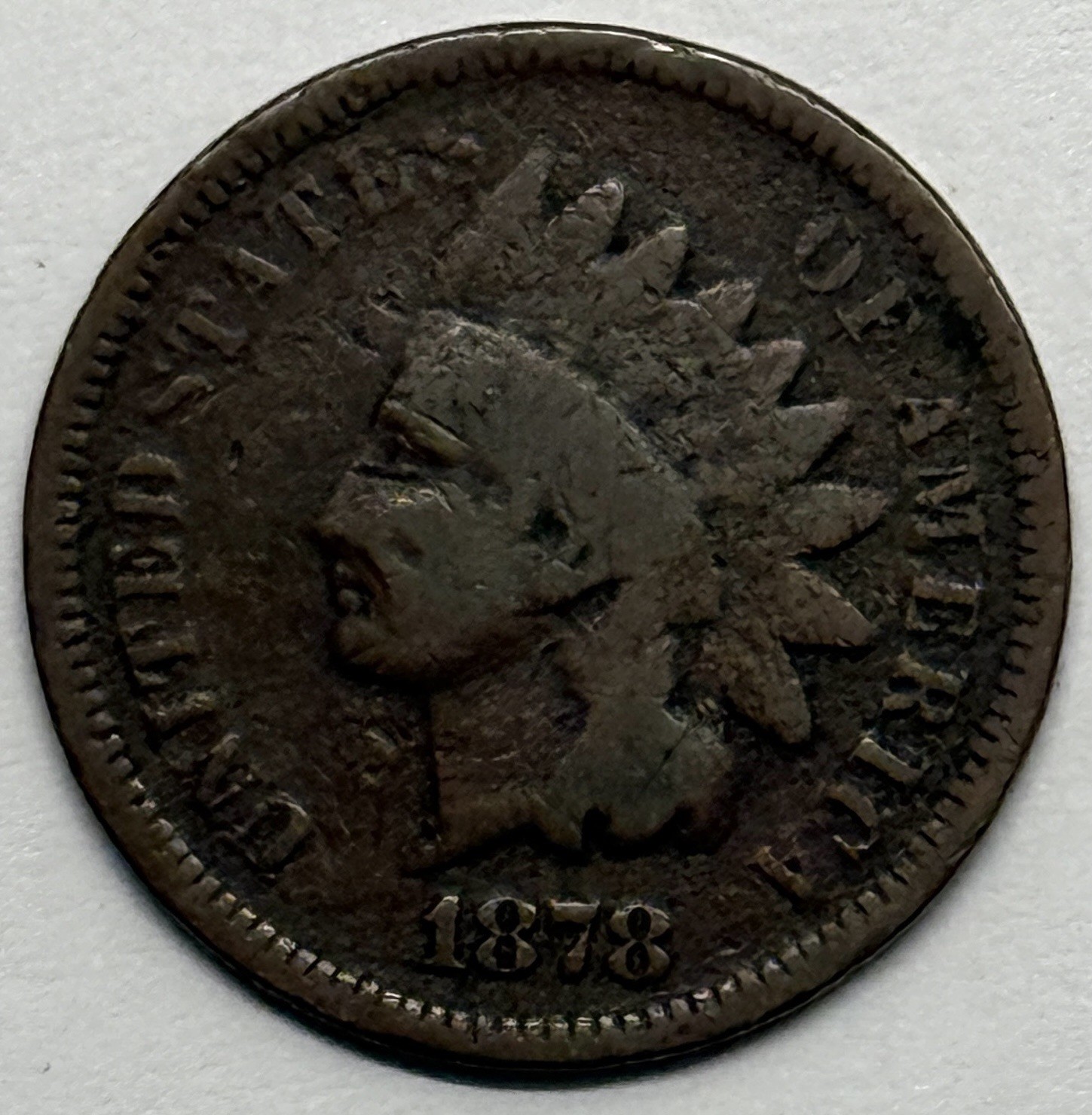 1878 1C Indian Head Cent