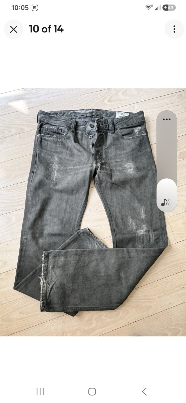 DIESEL SAFADO JEANS 33X32 RARE 100%COTTON WASH 008HU DISTRESSED STYLE DIESEL SAFADO JEANS 33X32 RARE 100%COTTON WASH 008HU DISTRESSED STYLE