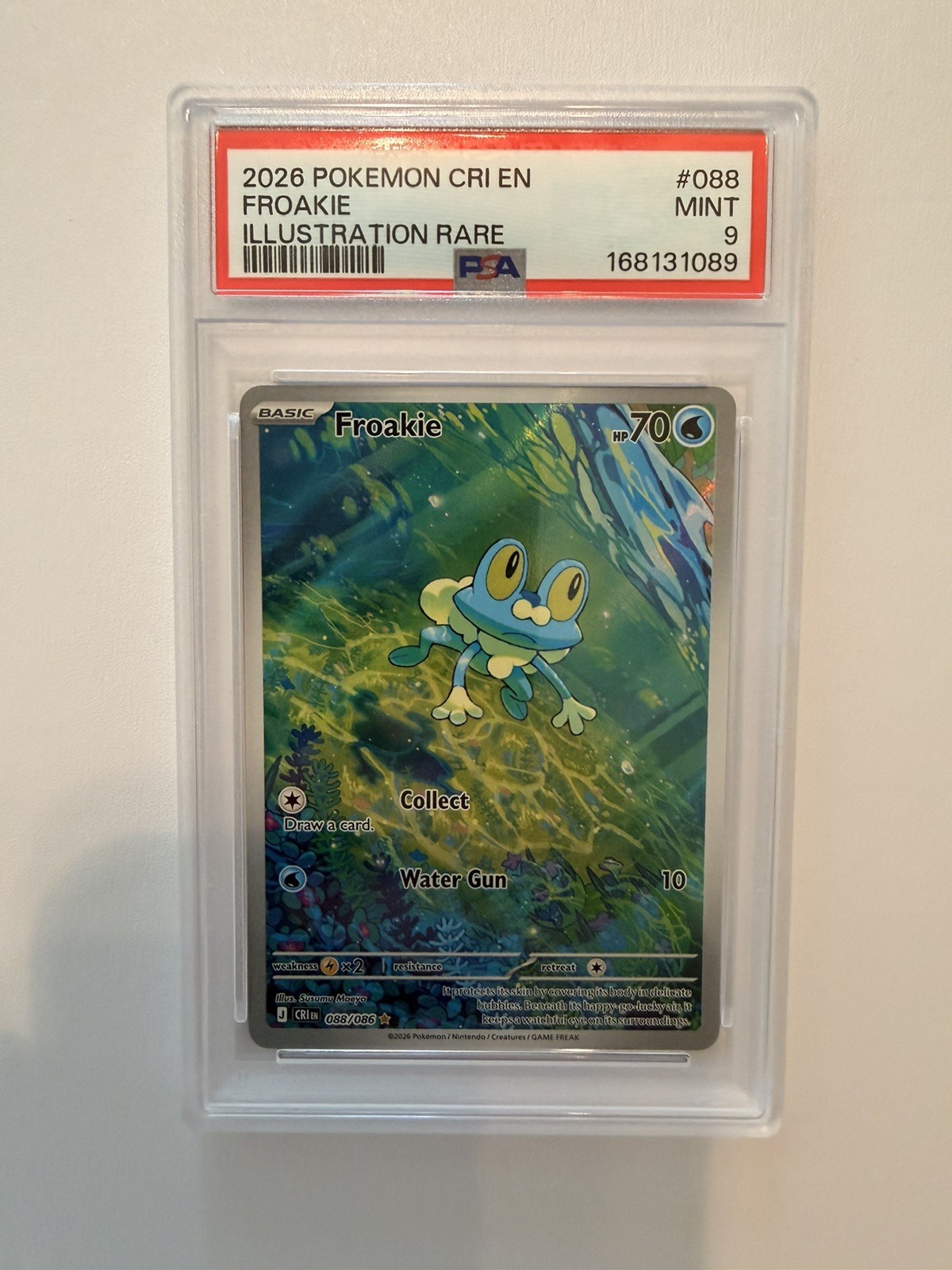Nintendo Froakie 088/086 CRI Holo EN 2026 Illustration Rare PSA 9 Nintendo Froakie 088/086 CRI Holo EN 2026 Illustration Rare PSA 9