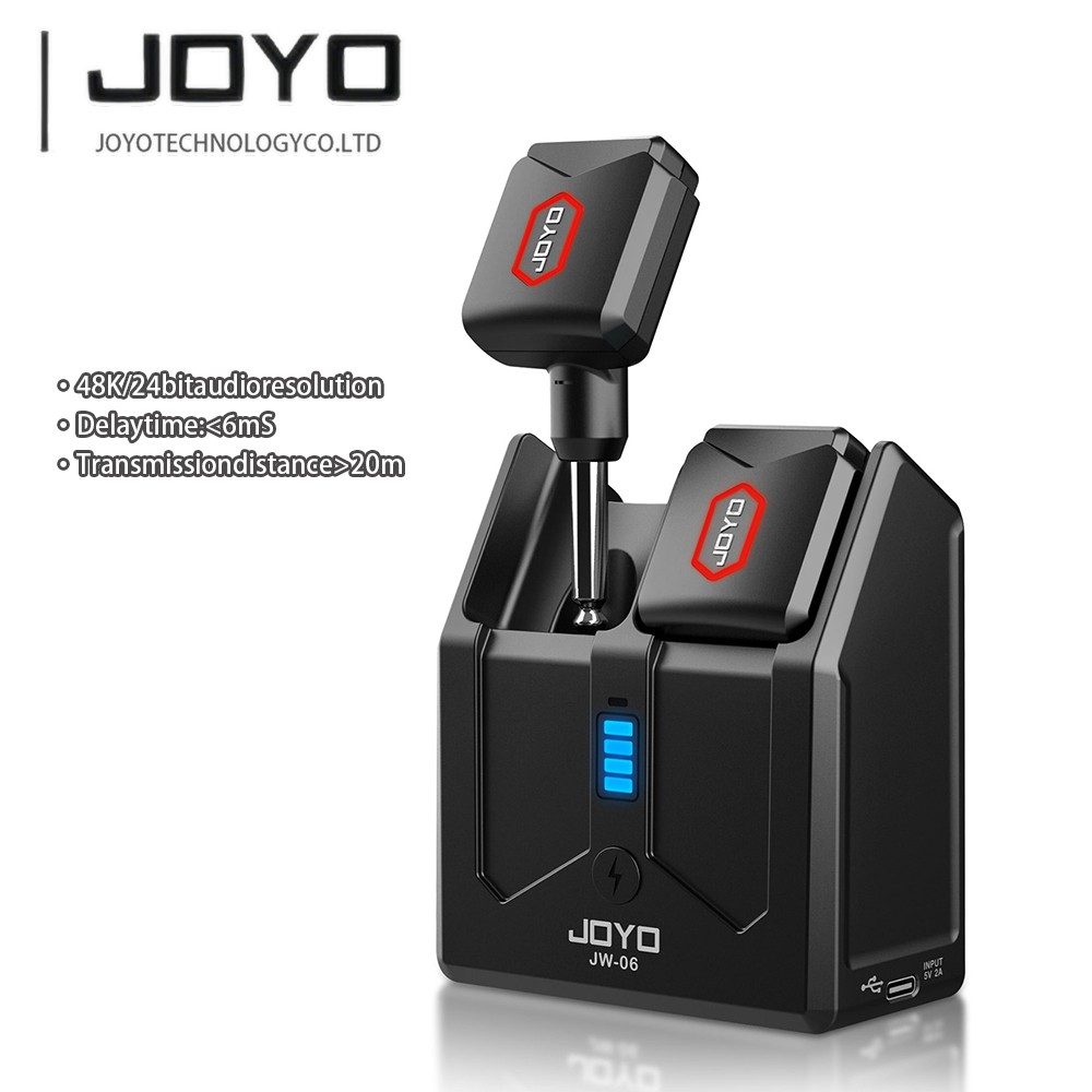 JOYO 5.8GHz Wireless Guitar Transmitter Receiver with Charging Box 4 Channel（OP）