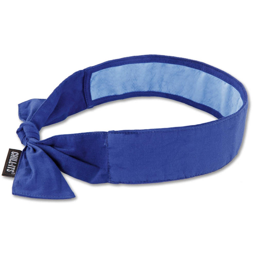 CHILL-ITS BY ERGODYNE 6700CT Cooling Bandana,Blue,One Size PK 10