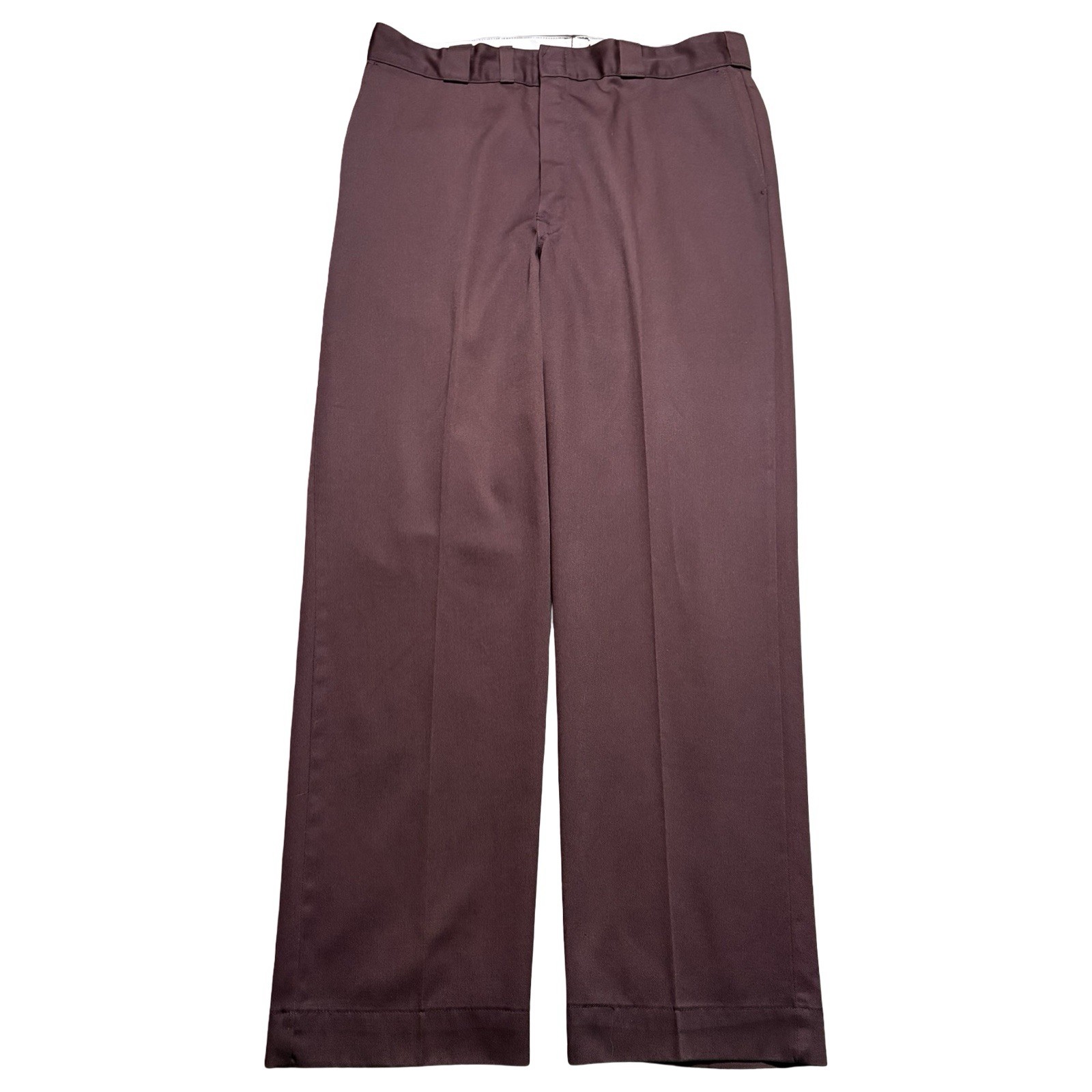 Vintage 70s Dickies 874 Work Pants Brown Talon Zip 38x32 EXC