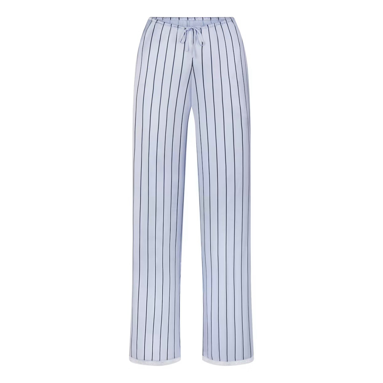 Skims Woven Shine Pant With Lace Size Medium 