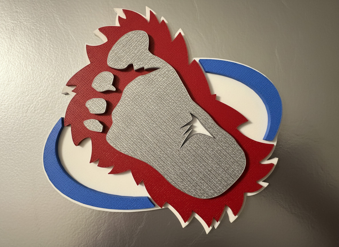 Colorado Avalanche Alternate Logo 3D Wall Sign - NHL Man Cave Decor