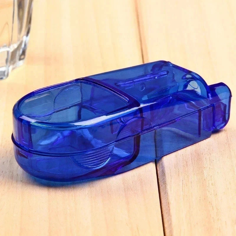 New PILL CUTTER Splitter Half Storage Compartment Box Medicine Tablet Holder